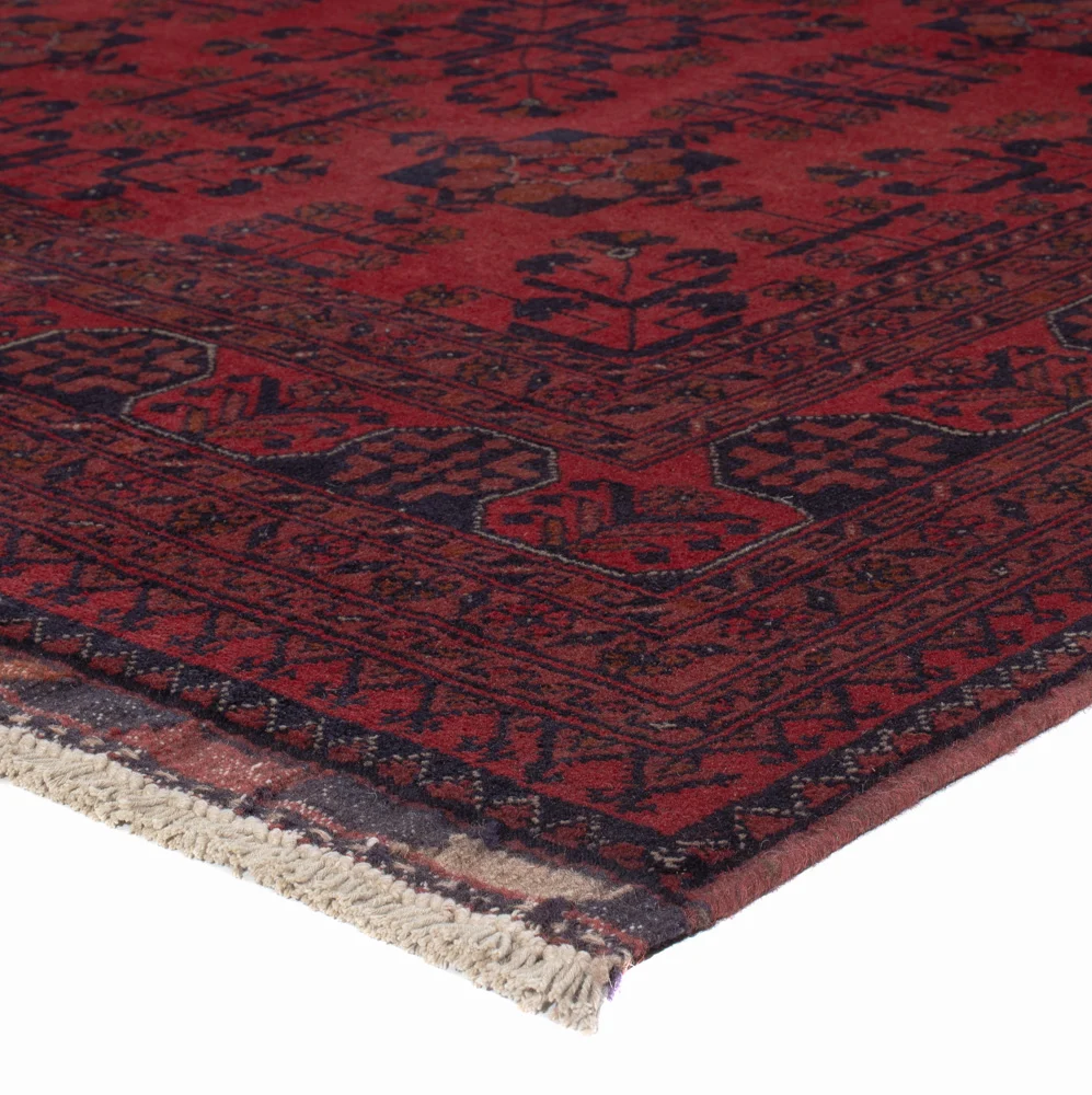 Afghan Teppich - Kunduz - 196 x 151 cm - rot
