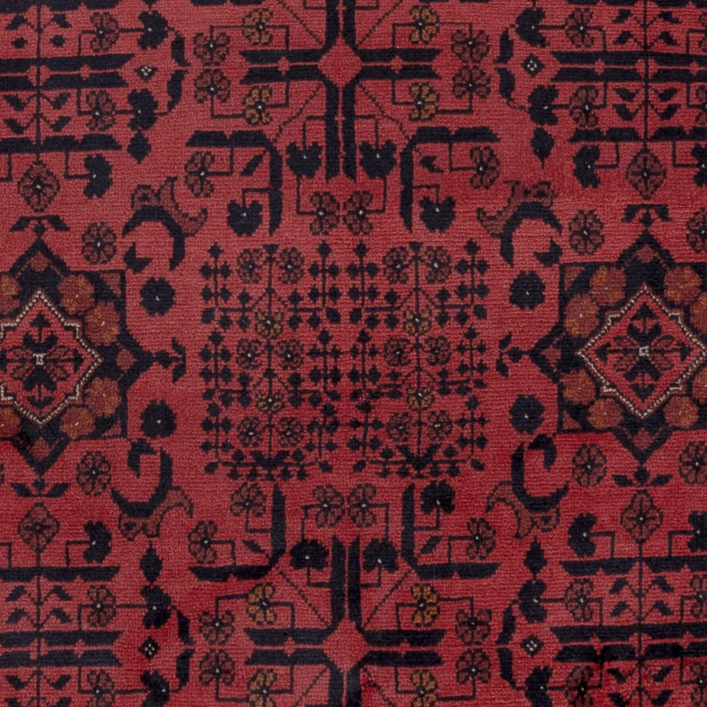 Afghan Teppich - Kunduz - 197 x 154 cm - rot