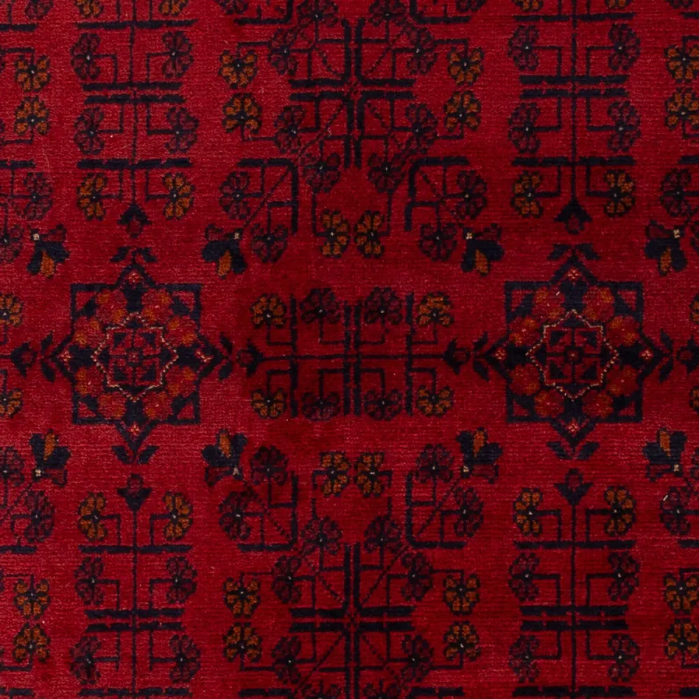 Afghan Teppich - Kunduz - 198 x 129 cm - dunkelrot