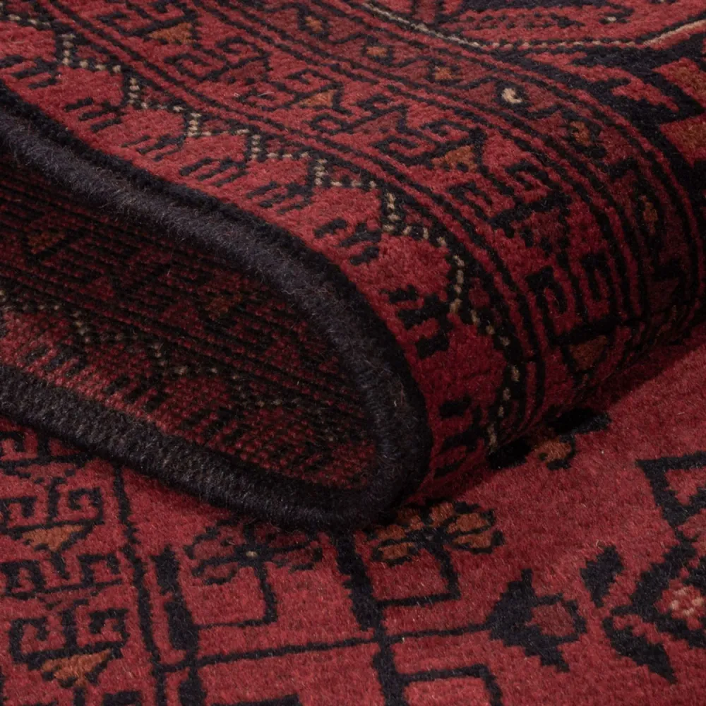 Afghan Teppich - Kunduz - 198 x 129 cm - dunkelrot