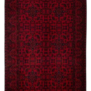Afghan Teppich - Kunduz - 200 x 127 cm - dunkelrot