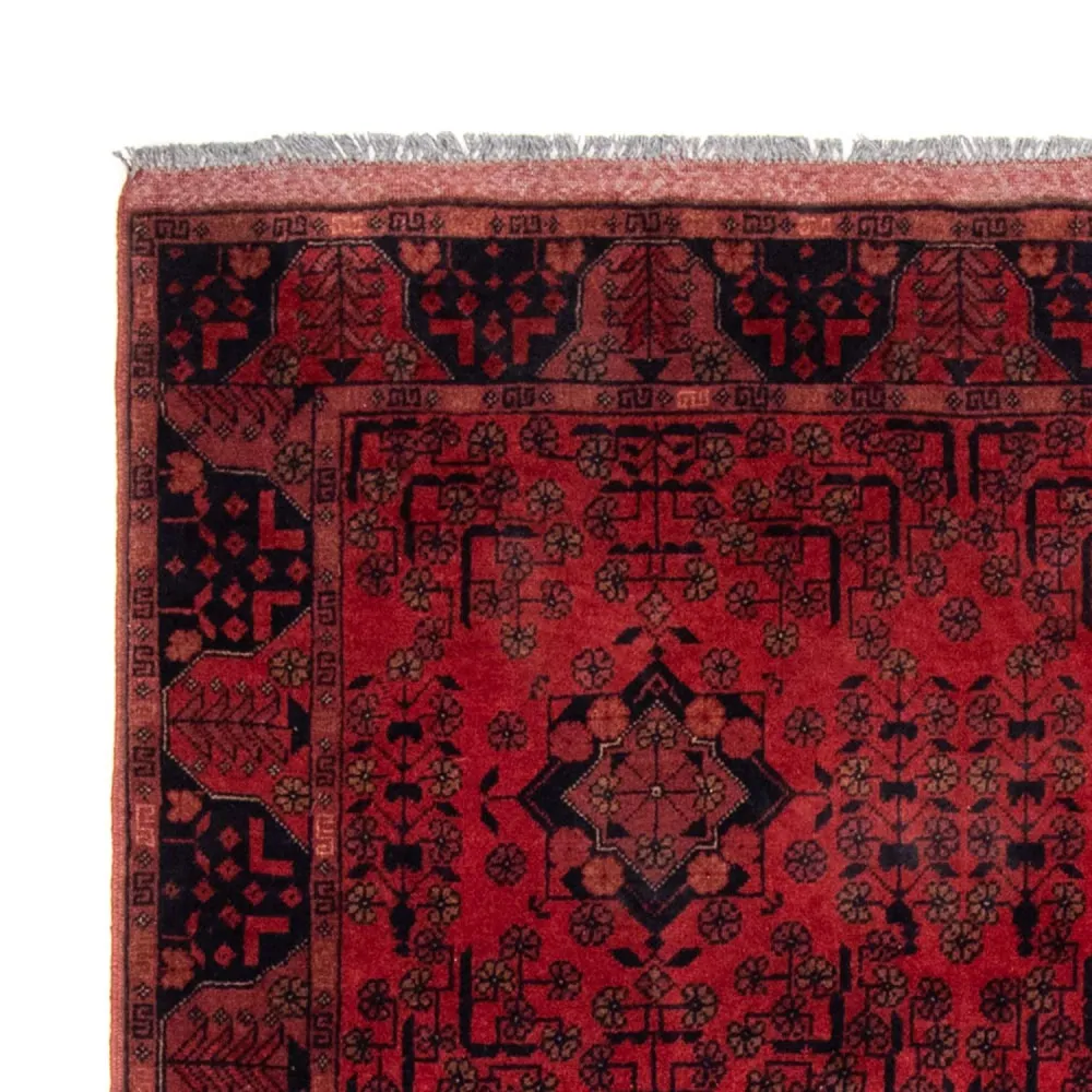 Afghan Teppich - Kunduz 200 x 130 cm - rot