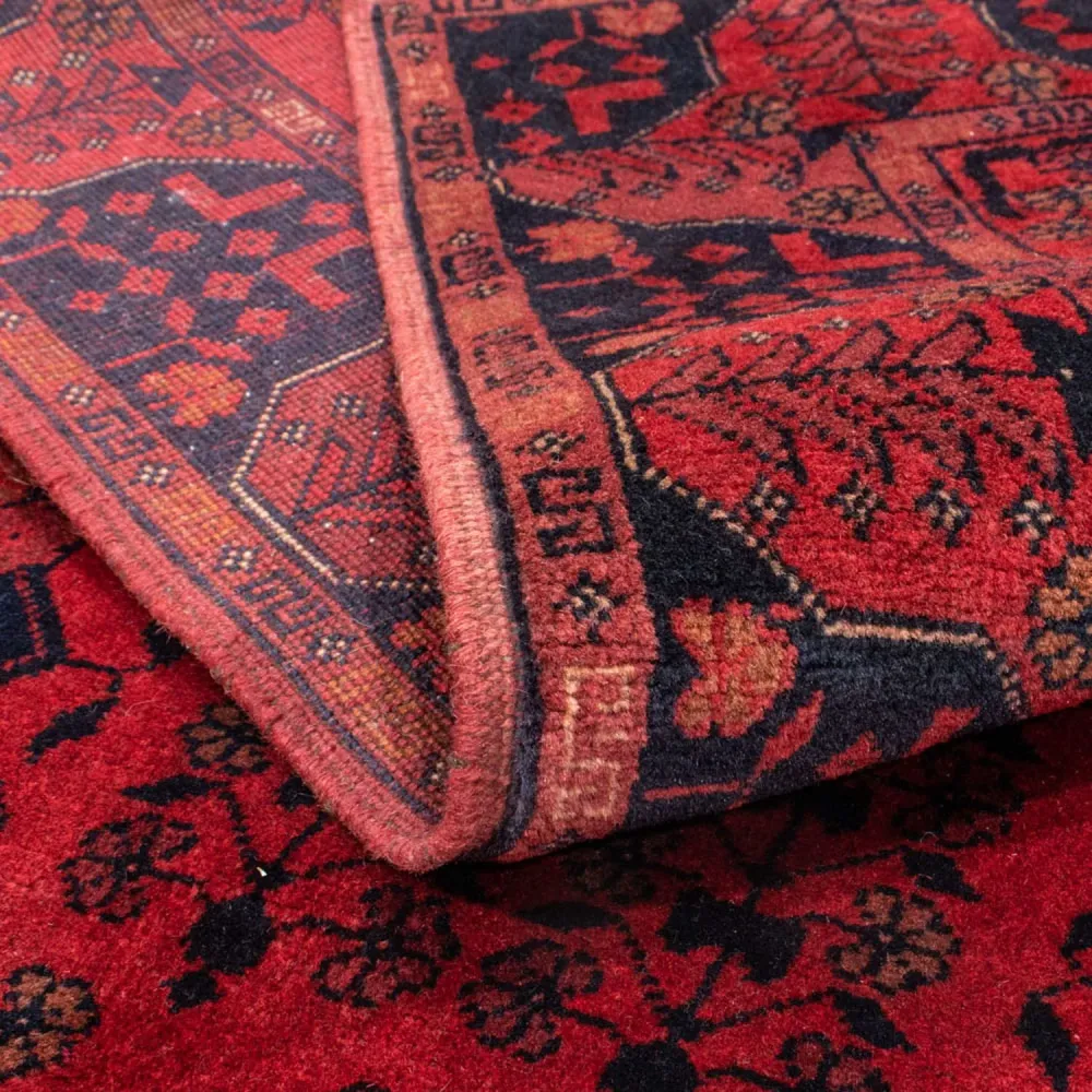 Afghan Teppich - Kunduz 200 x 130 cm - rot