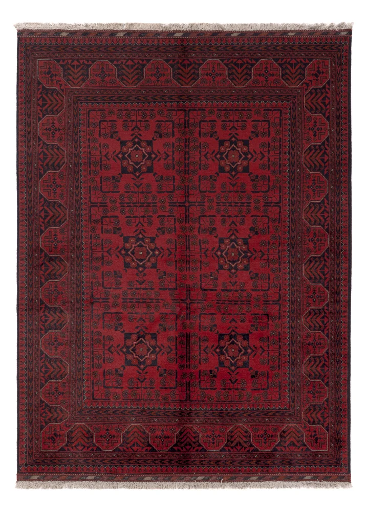 Afghan Teppich - Kunduz - 200 x 145 cm - rot