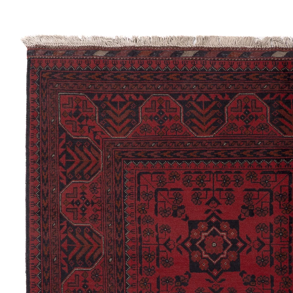 Afghan Teppich - Kunduz - 200 x 145 cm - rot