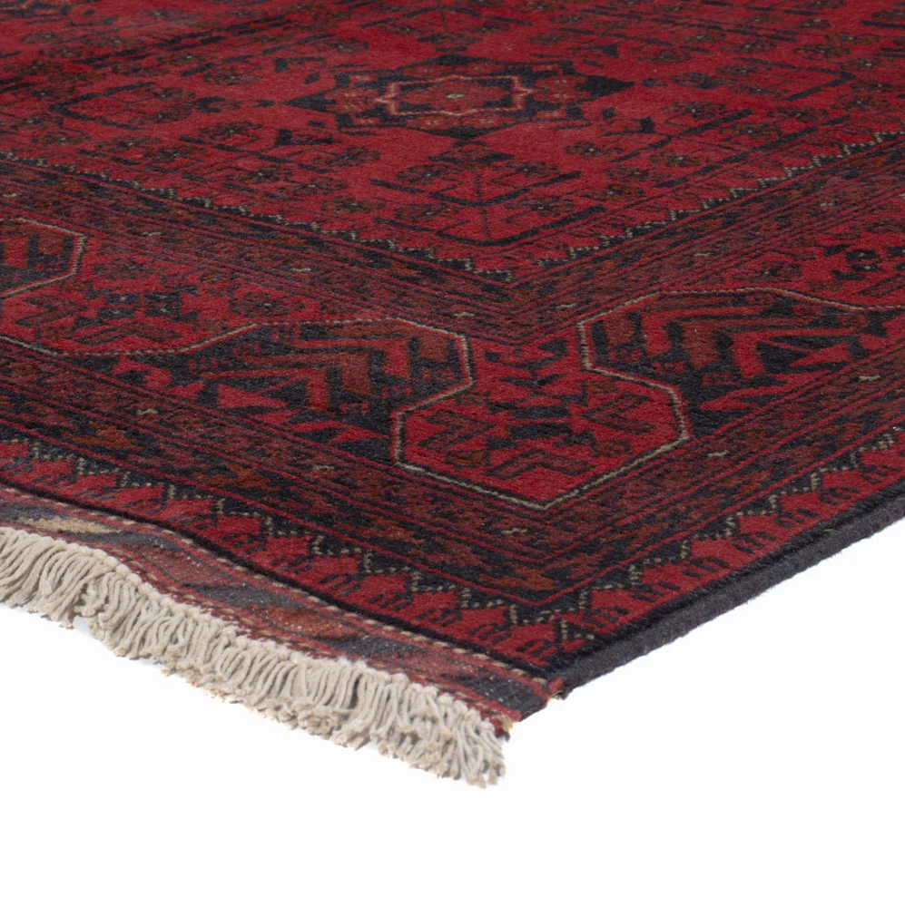 Afghan Teppich - Kunduz - 200 x 145 cm - rot