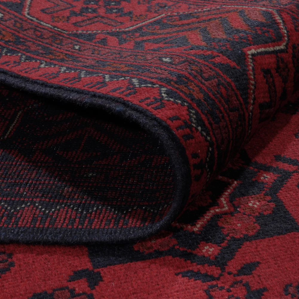 Afghan Teppich - Kunduz - 200 x 145 cm - rot