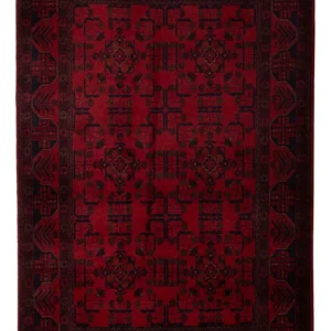 Afghan Teppich - Kunduz - 201 x 129 cm - dunkelrot