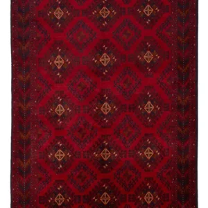 Afghan Teppich - Kunduz - 207 x 125 cm - rot