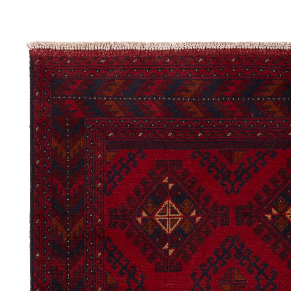 Afghan Teppich - Kunduz - 207 x 125 cm - rot
