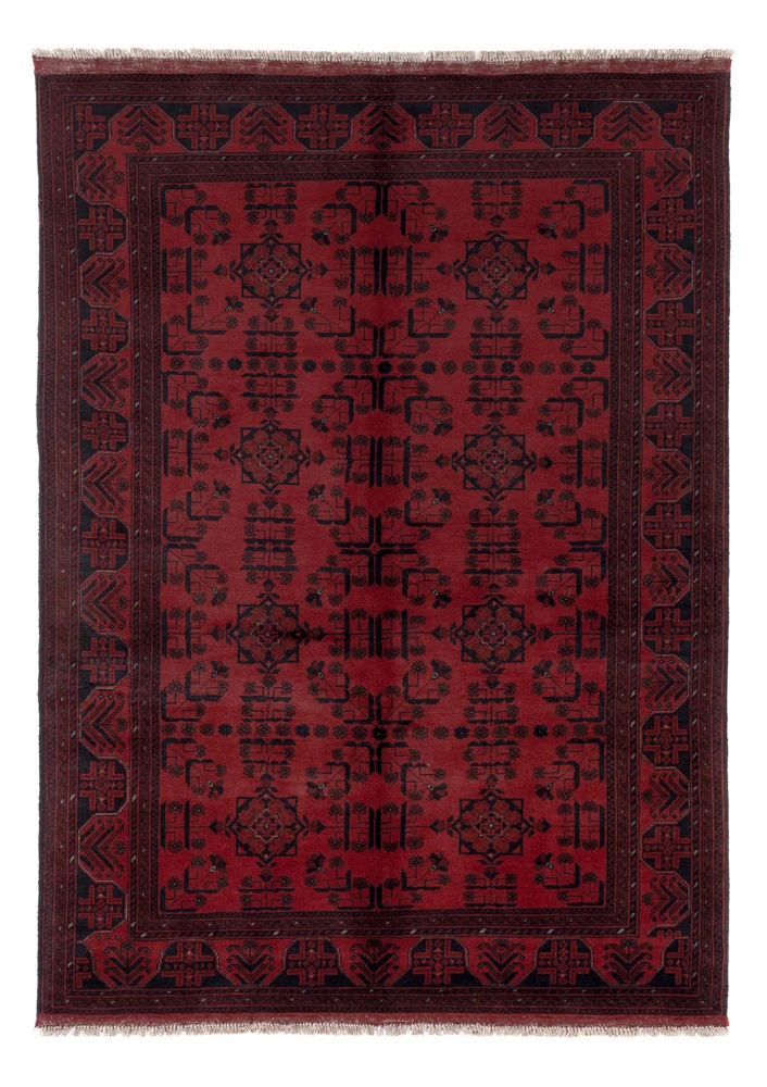 Afghan Teppich - Kunduz - 207 x 148 cm - rot