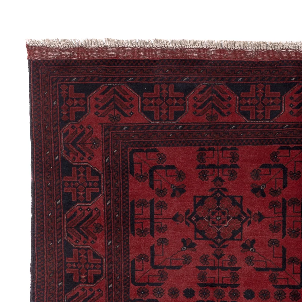 Afghan Teppich - Kunduz - 207 x 148 cm - rot
