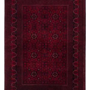 Afghan Teppich - Kunduz - 235 x 164 cm - dunkelrot