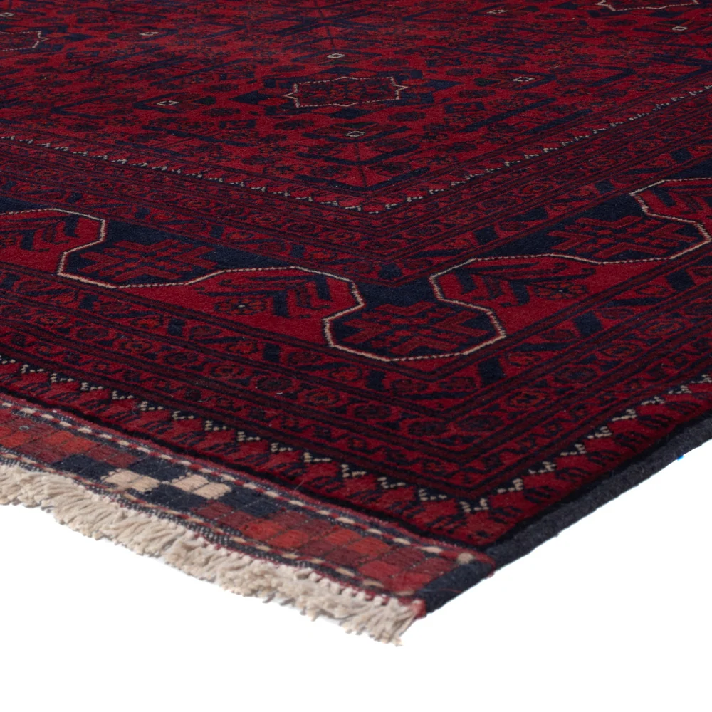 Afghan Teppich - Kunduz - 235 x 164 cm - dunkelrot