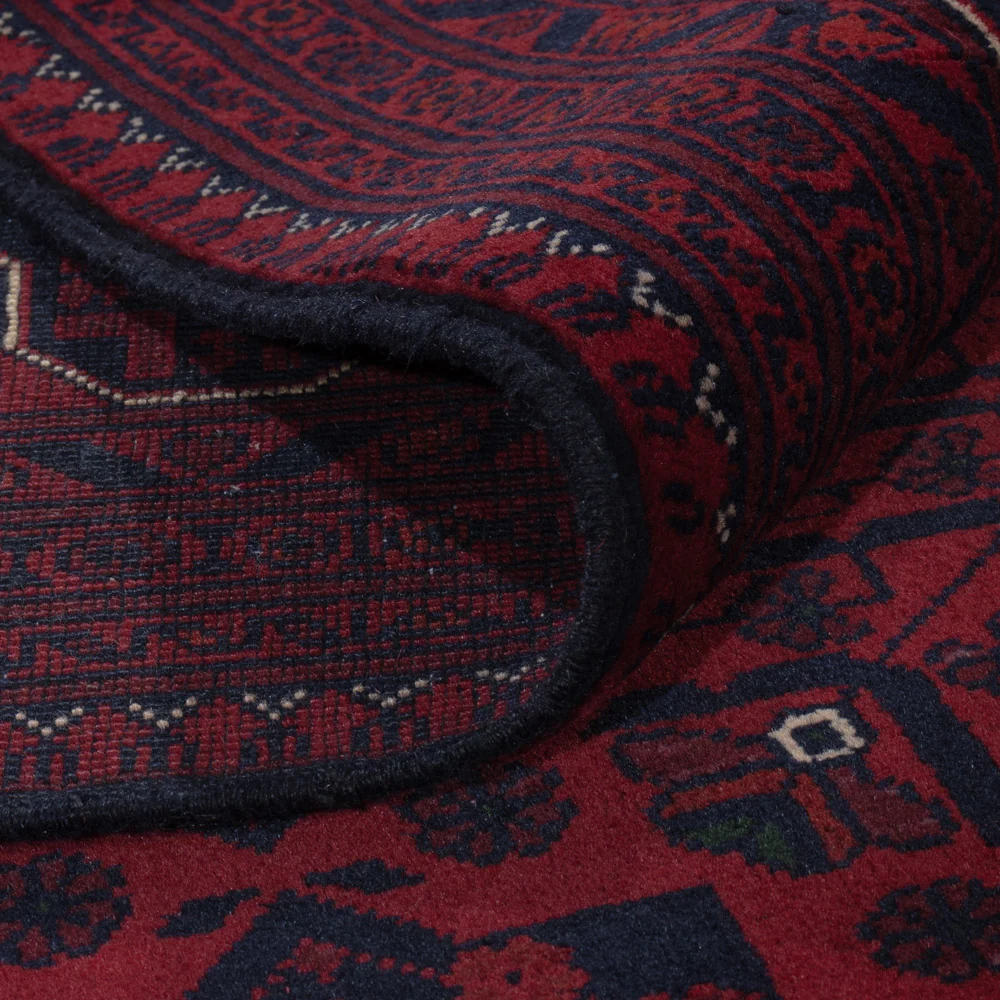 Afghan Teppich - Kunduz - 235 x 164 cm - dunkelrot