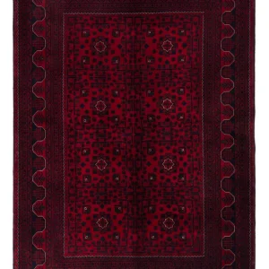 Afghan Teppich - Kunduz - 237 x 170 cm - dunkelrot