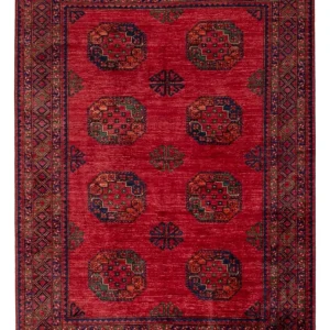 Afghan Teppich - Kunduz - 241 x 176 cm - rot