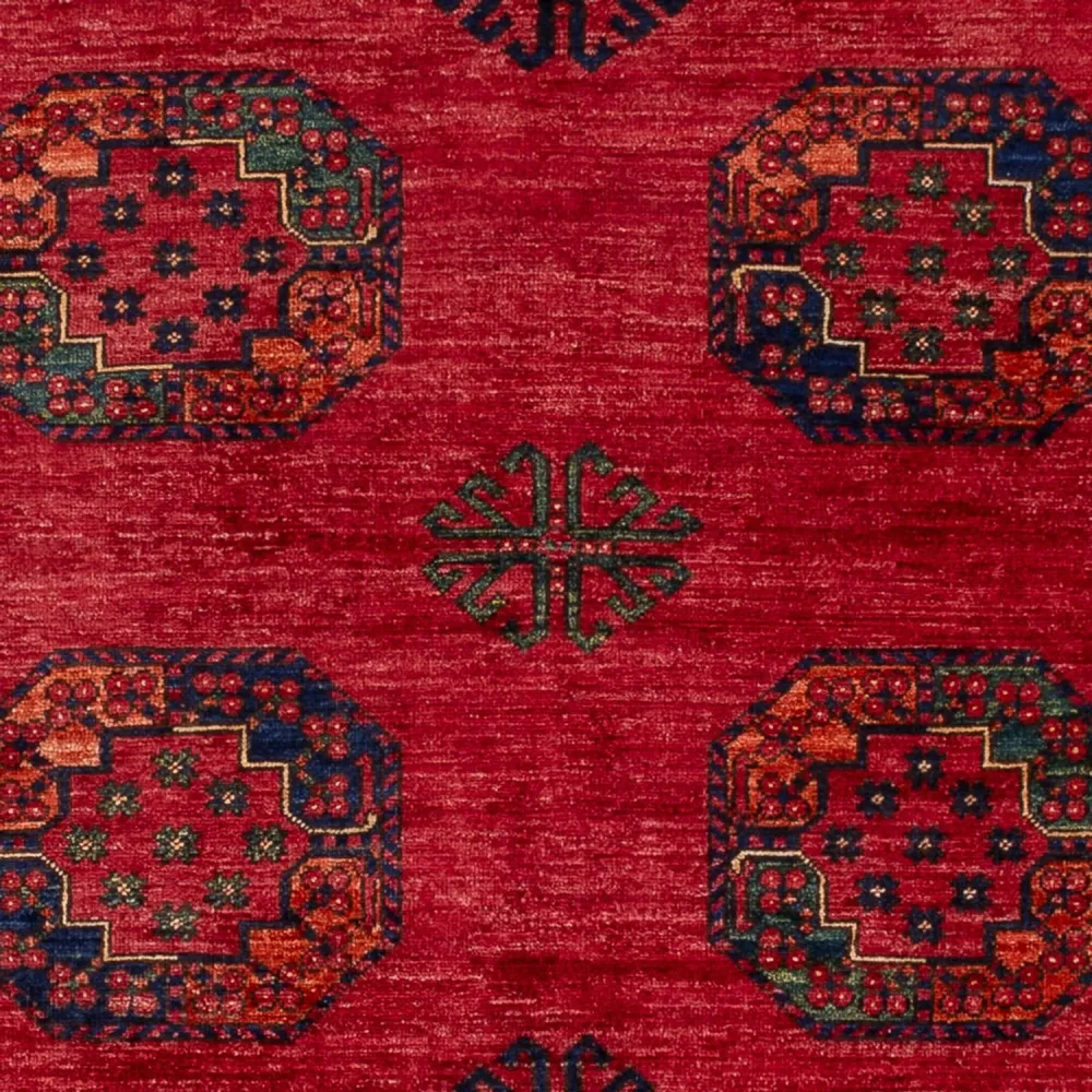 Afghan Teppich - Kunduz - 241 x 176 cm - rot