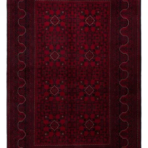 Afghan Teppich - Kunduz - 245 x 162 cm - dunkelrot
