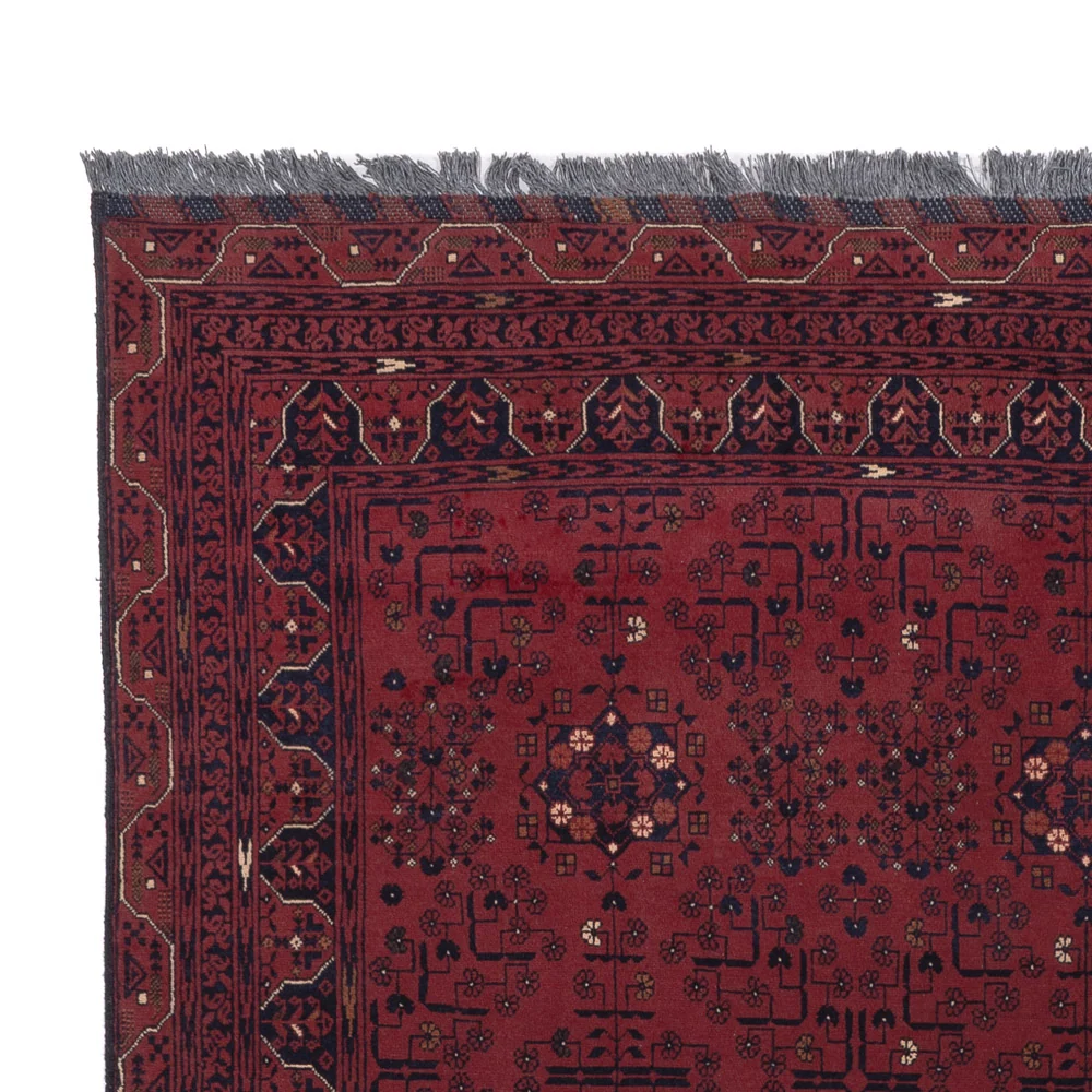 Afghan Teppich - Kunduz - 287 x 194 cm - dunkelrot
