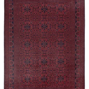 Afghan Teppich - Kunduz - 289 x 195 cm - dunkelrot