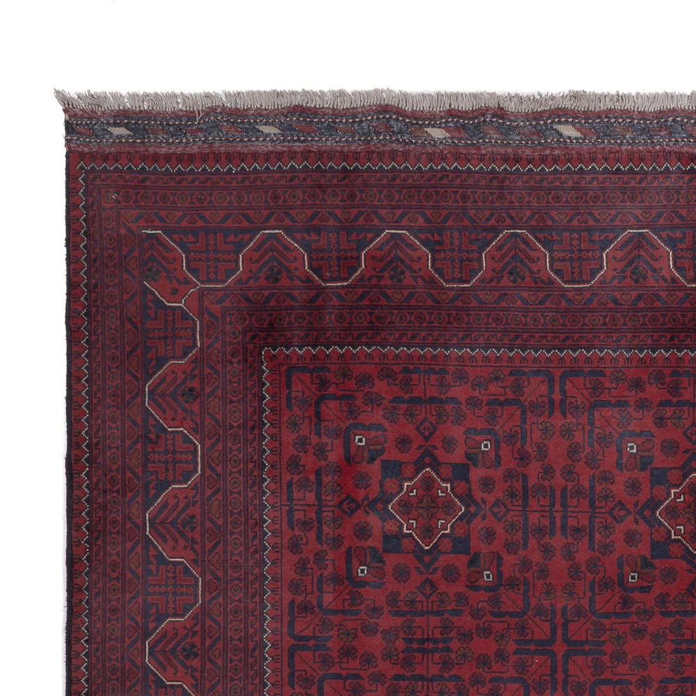 Afghan Teppich - Kunduz - 292 x 200 cm - dunkelrot
