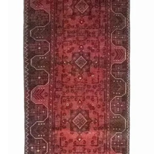 Afghan Teppich - Kunduz 295 x 75 cm - rot