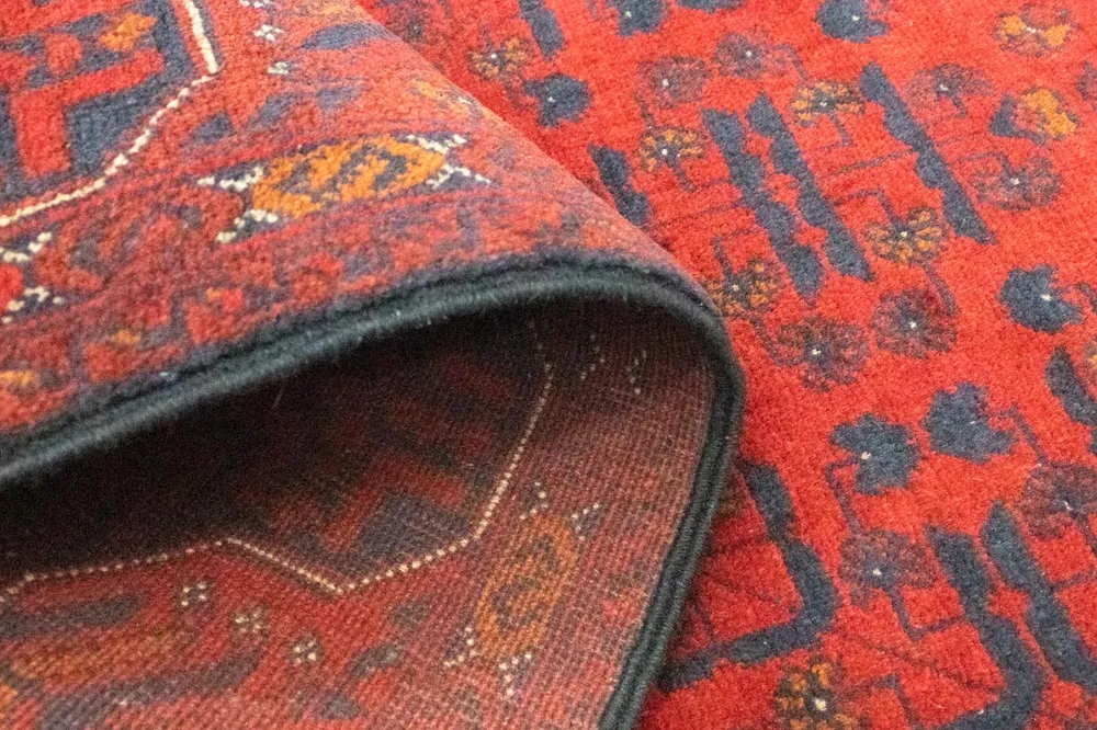 Afghan Teppich - Kunduz 297 x 74 cm - rot