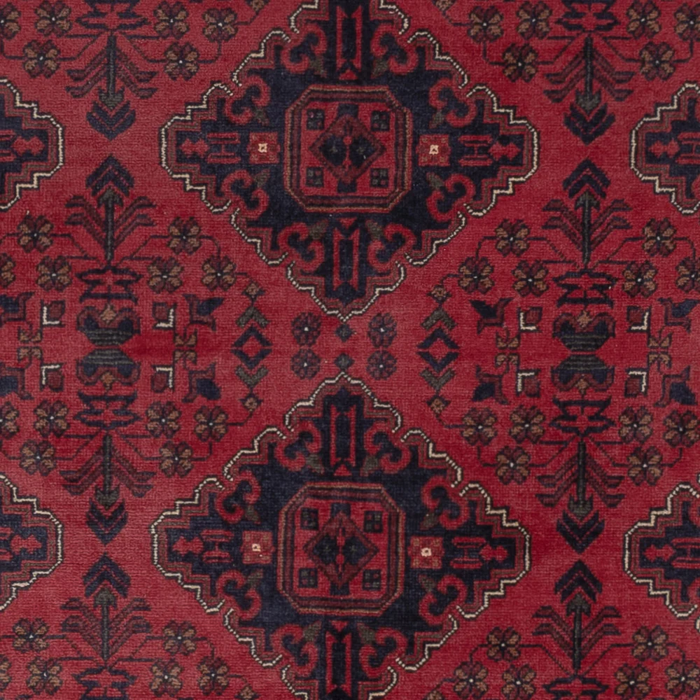 Afghan Teppich - Kunduz - 298 x 200 cm - dunkelrot