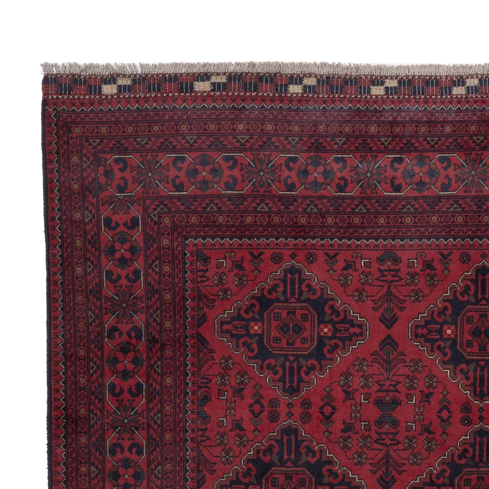 Afghan Teppich - Kunduz - 298 x 200 cm - dunkelrot