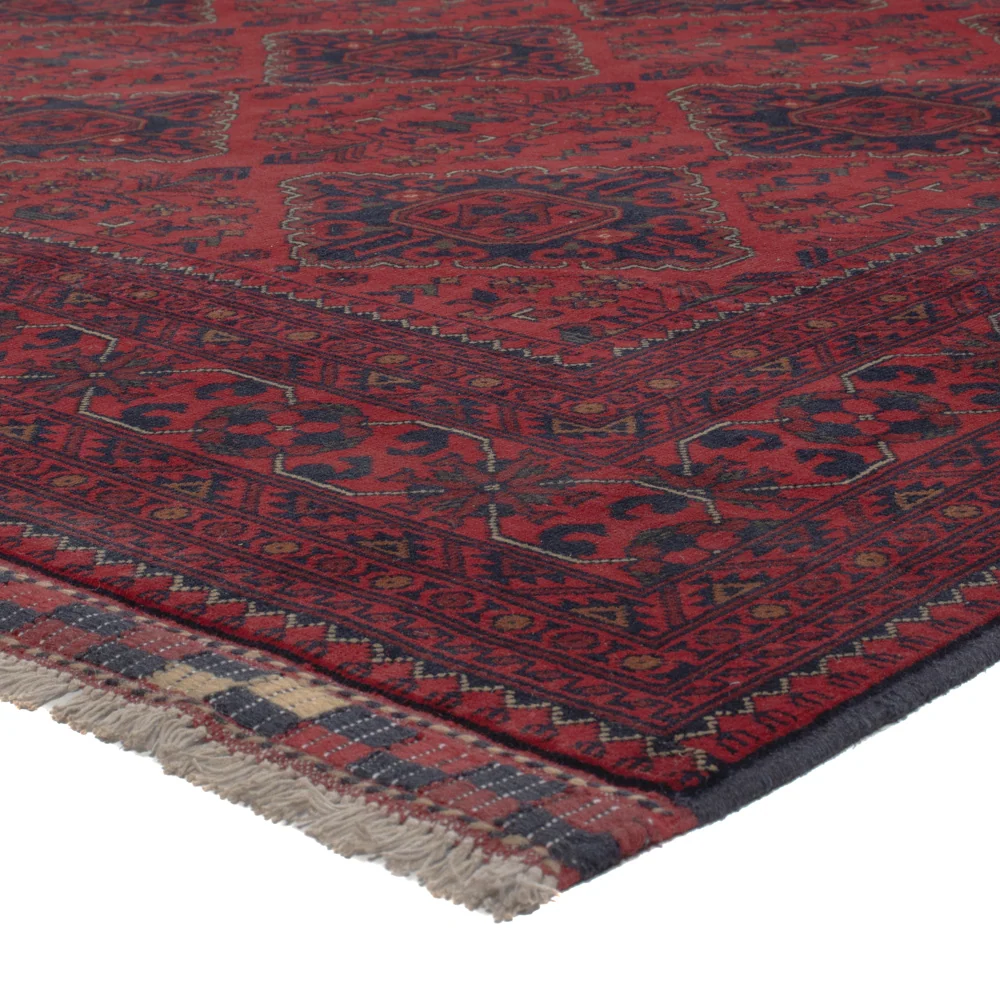 Afghan Teppich - Kunduz - 298 x 200 cm - dunkelrot