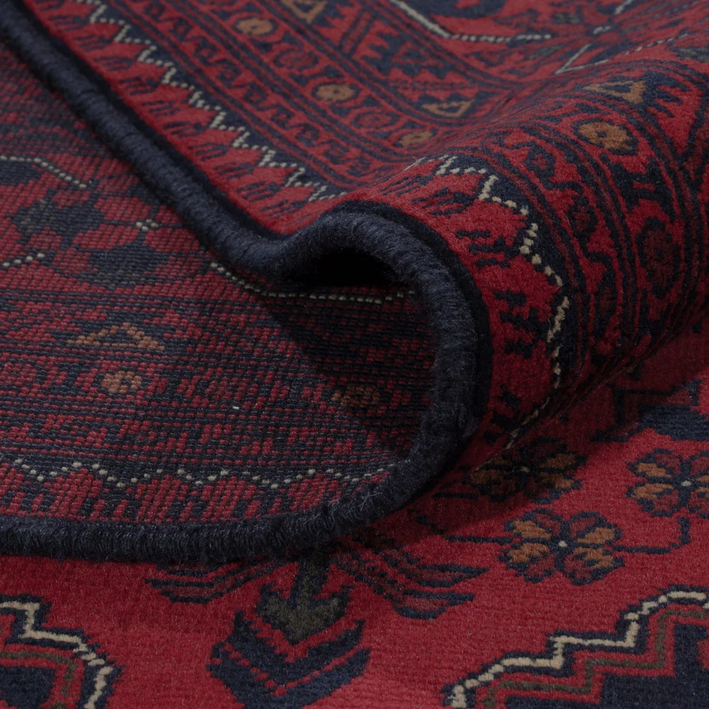 Afghan Teppich - Kunduz - 298 x 200 cm - dunkelrot