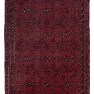 Afghan Teppich - Kunduz - 298 x 202 cm - dunkelrot