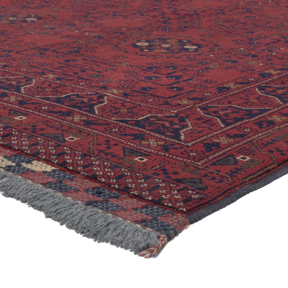 Afghan Teppich - Kunduz - 298 x 202 cm - dunkelrot