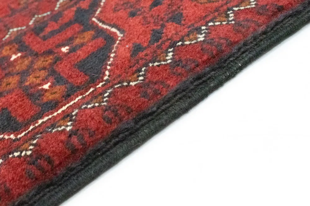 Afghan Teppich - Kunduz 302 x 78 cm - rot