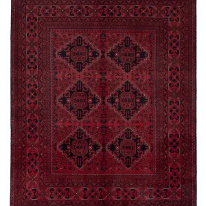 Afghan Teppich - Kunduz - Royal - 189 x 154 cm - rot