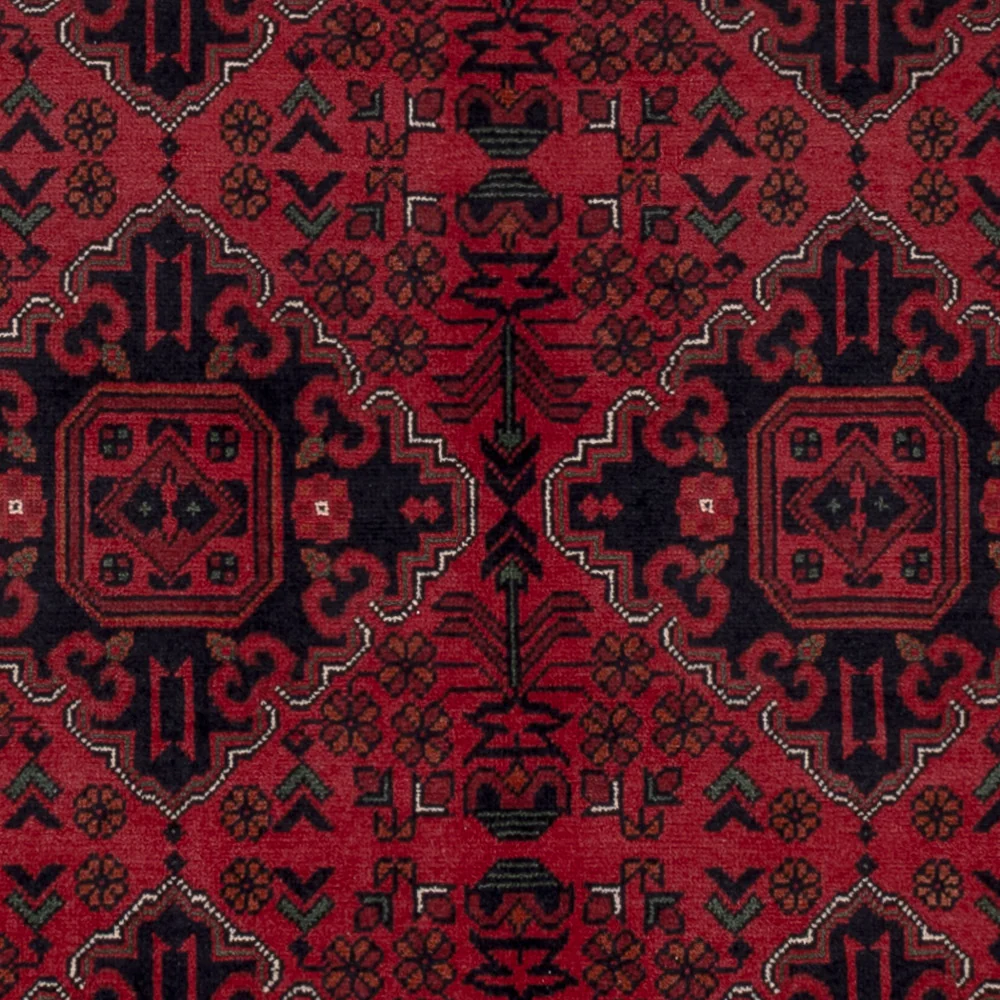 Afghan Teppich - Kunduz - Royal - 189 x 154 cm - rot