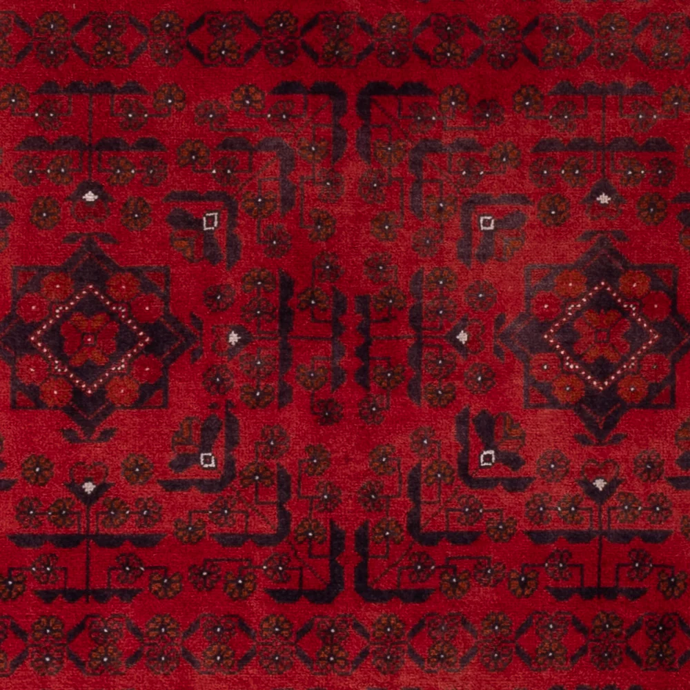 Afghan Teppich - Royal - 139 x 101 cm - rot
