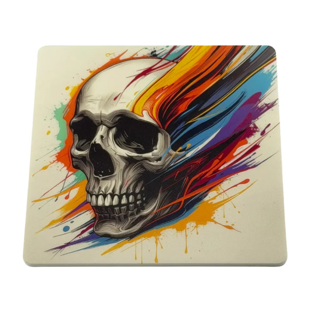 Ahnenschädel – Motiv 7 | Abstrakter Räucherstäbchenhalter aus Acryl - 10 × 10 cm