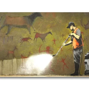Banksy Kunstdruck - Leinwand mit Keilrahmen - Graffiti Removal