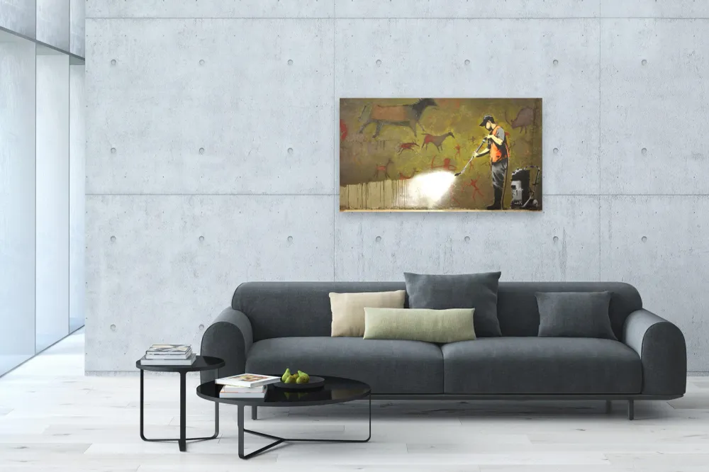 Banksy Kunstdruck - Leinwand mit Keilrahmen - Graffiti Removal