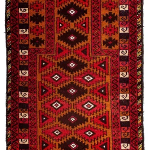 Belutsch Teppich 125 x 80 cm - dunkelrot