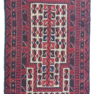 Belutsch Teppich 125 x 74 cm - rot
