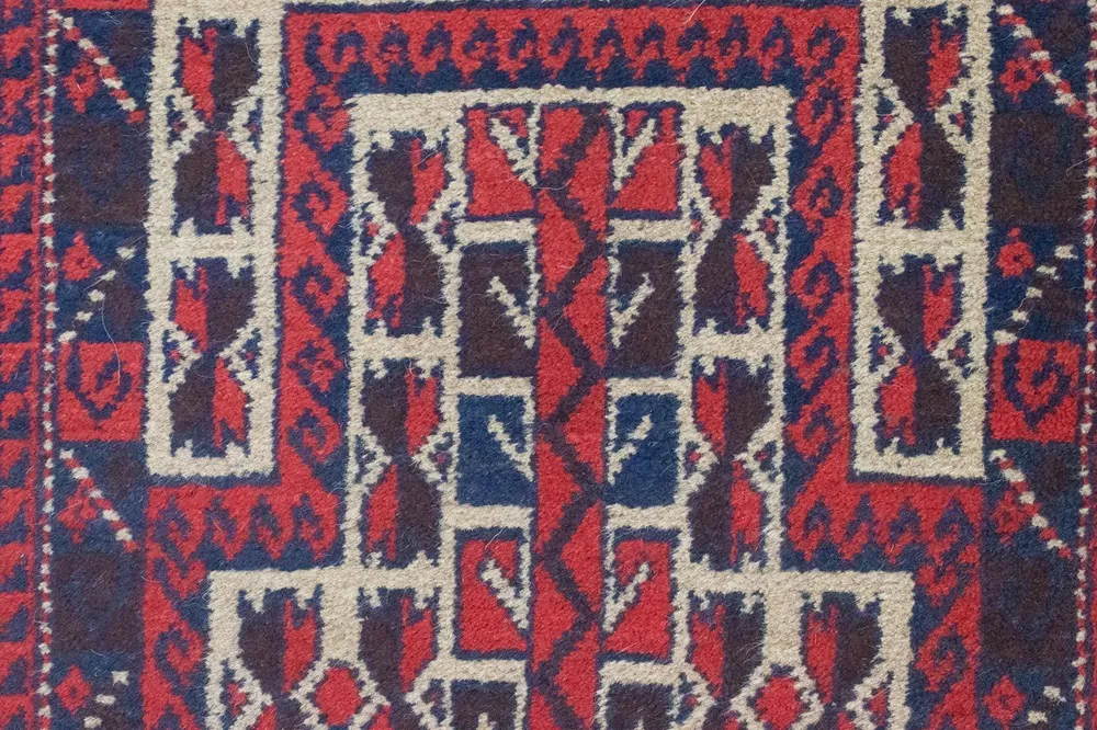 Belutsch Teppich 125 x 74 cm - rot