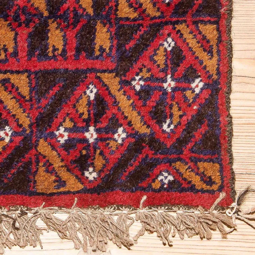 Belutsch Teppich 129 x 77 cm - rot
