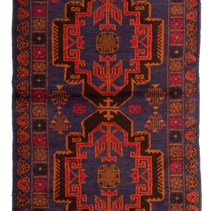 Belutsch Teppich 133 x 76 cm - dunkelblau