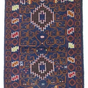 Belutsch Teppich 136 x 76 cm - blau