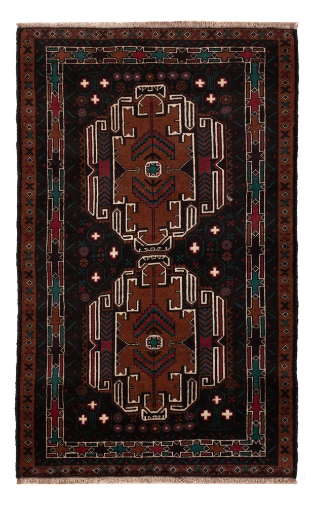 Belutsch Teppich - 140 x 90 cm - mehrfarbig