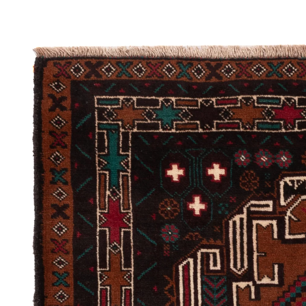 Belutsch Teppich - 140 x 90 cm - mehrfarbig