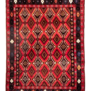 Belutsch Teppich 146 x 110 cm - rot